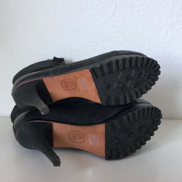 ASH lace up high heeled combat style boots - Picture 6 of 11